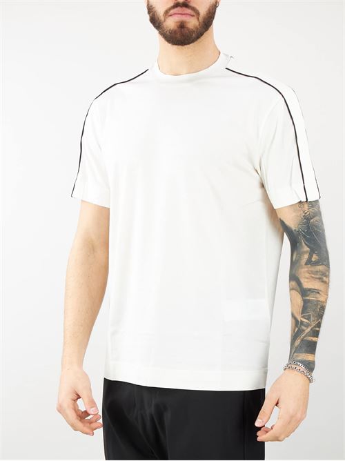 T-shirt in jersey misto lyocell con tape logo a rilievo ASV Emporio Armani EMPORIO ARMANI | T-shirt | 3D1TD31JUVZ128